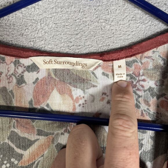 Soft Surroundings Open Long Cardigan Coverup Women Size M Bohemian Boho Festival - Picture 6 of 15